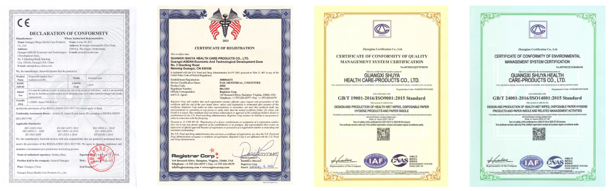 Certificates held by Shuya